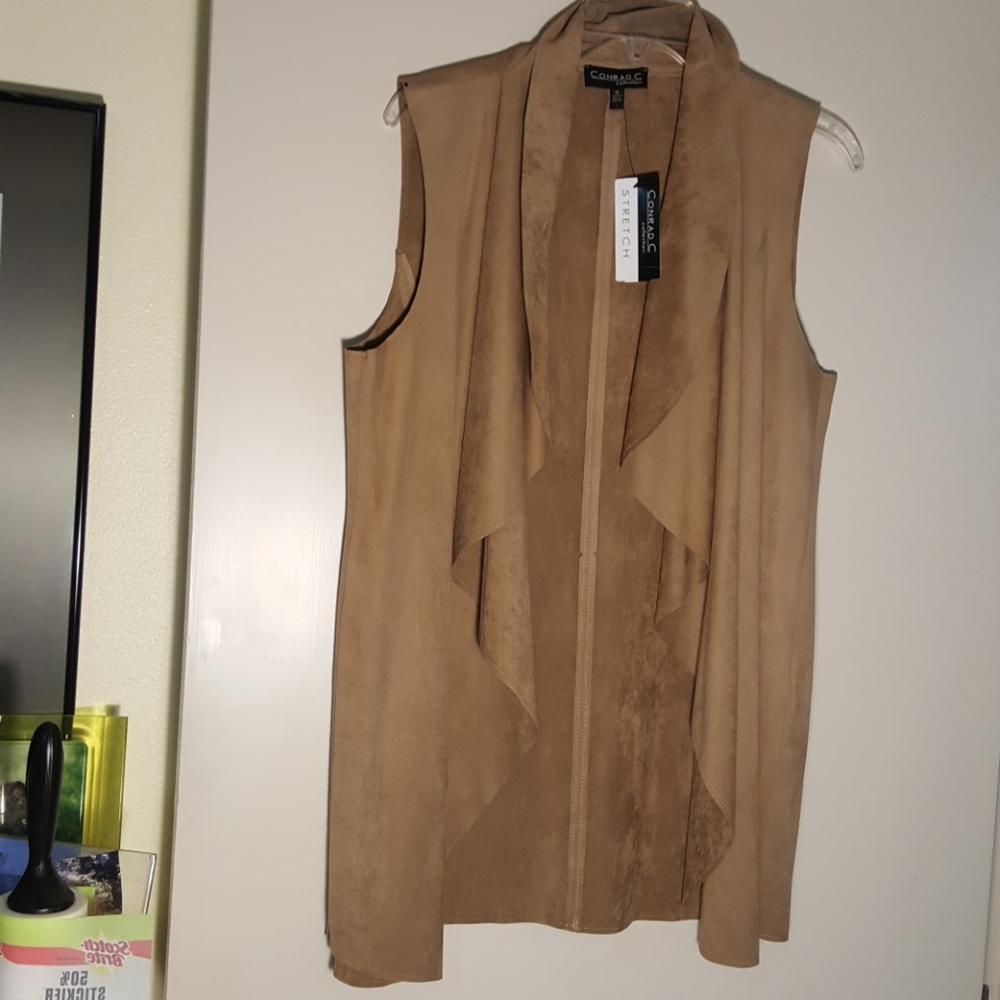 NWT Sleeveless Suede Like Vest